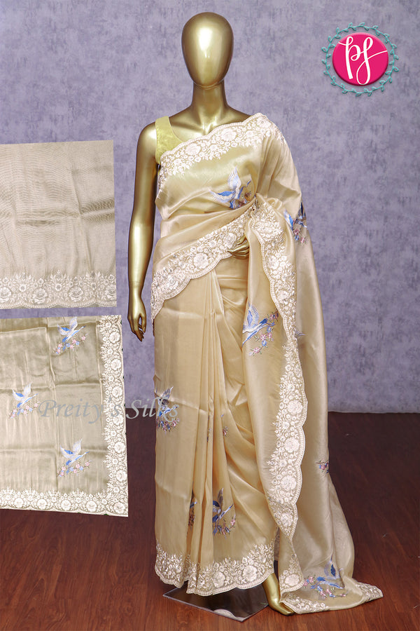 Tissue Organza Saree-PA05373