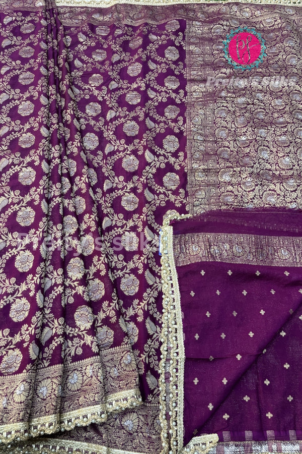 Semi Georgette Silk Saree-PA05573