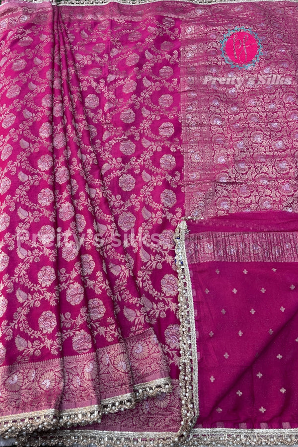 Semi Georgette Silk Saree-PA05573