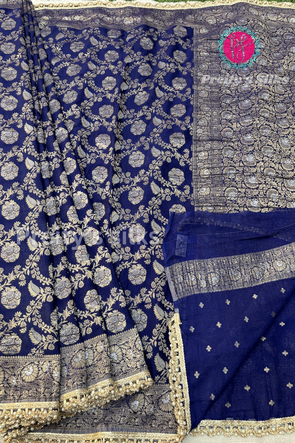 Semi Georgette Silk Saree-PA05573