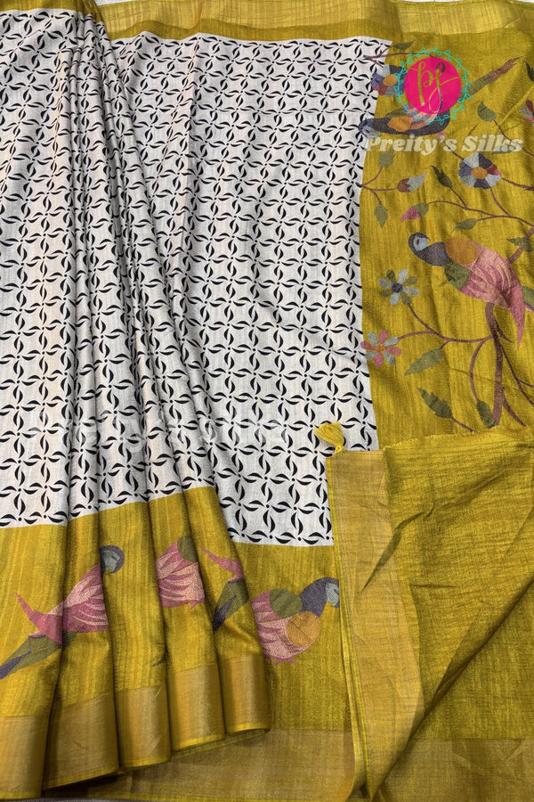 Dola Silk with Tread Embroidery Saree-PA06080
