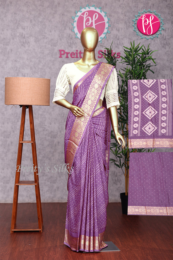 Semi wrinkle Crepe Silk Saree-PA06686