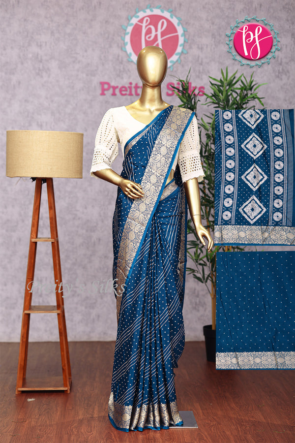 Semi wrinkle Crepe Silk Saree-PA06686