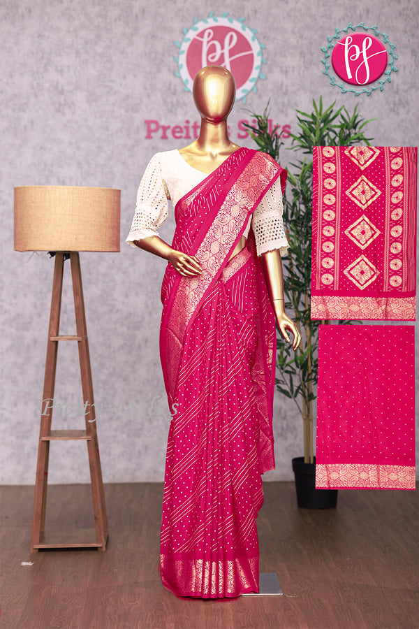 Semi wrinkle Crepe Silk Saree-PA06686