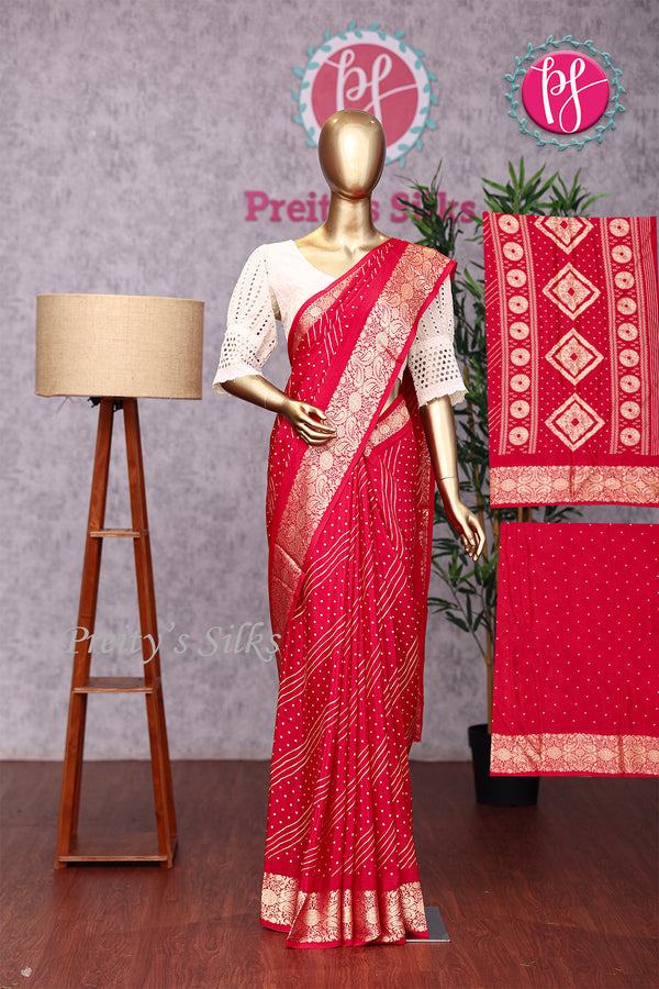 Semi wrinkle Crepe Silk Saree-PA06686