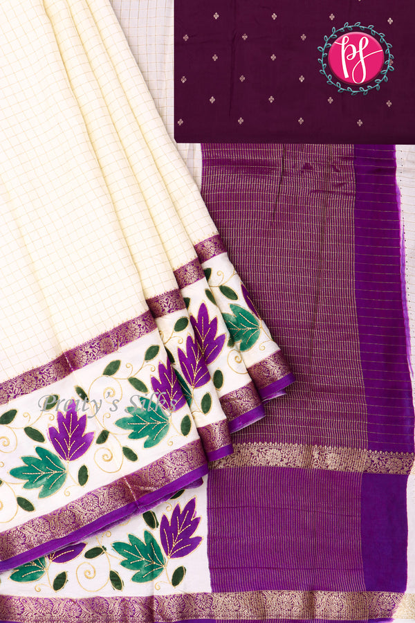 Semi Mysore crepe Silk Saree-PA06780