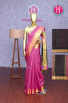(Pre-Order) Raw silk saree with checks pattern PA09058(shipping in 7days)