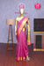 (Pre-Order) Raw silk saree with checks pattern PA09058(shipping in 7days)