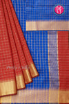 (Pre-Order) Raw silk saree with checks pattern PA09058(shipping in 7days)