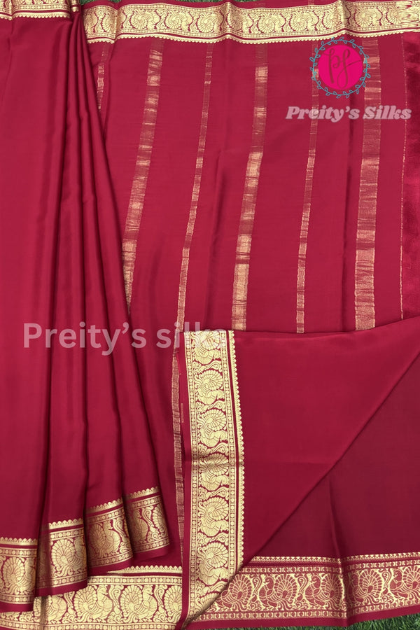 Pure Mysore Crepe Silk Saree -PA11259