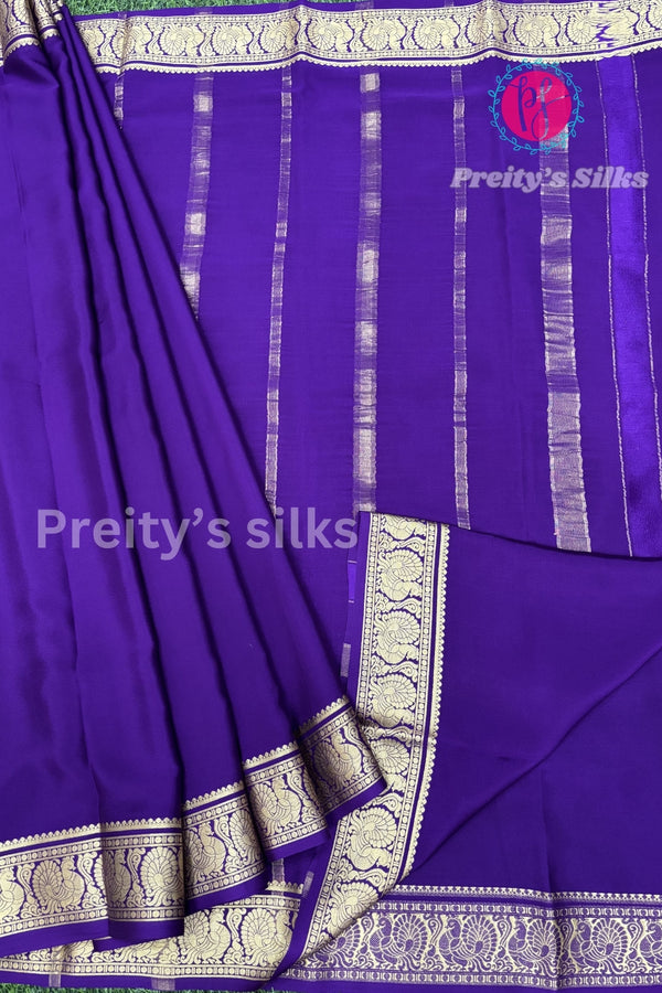 Pure Mysore Crepe Silk Saree -PA11259
