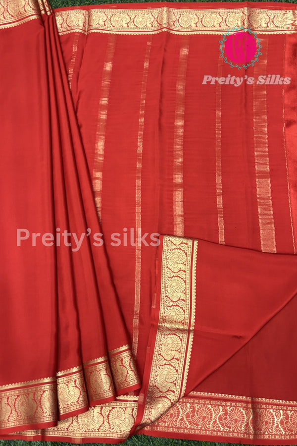 Pure Mysore Crepe Silk Saree -PA11259