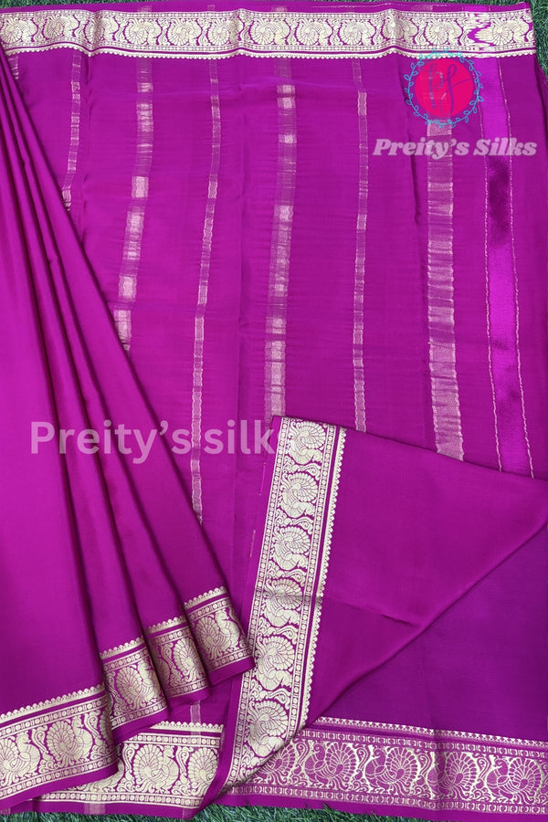 Pure Mysore Crepe Silk Saree -PA11259