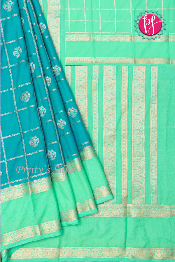 Semi Mysore Crepe Silk Saree-PA16347