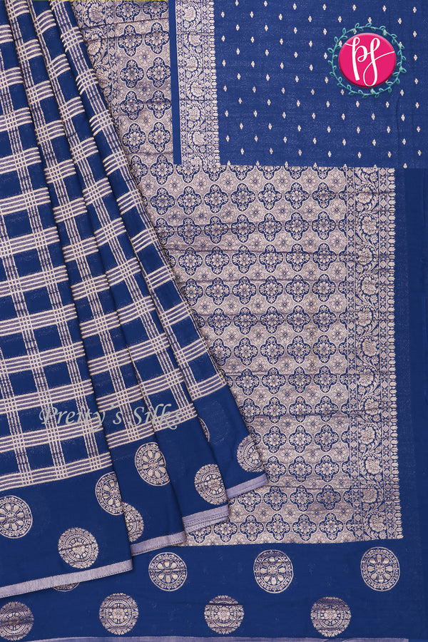 Semi Chiffon Georgette Silk Saree-PA18097