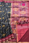 Semi Tussar Silk with Patola design Saree -PF71150