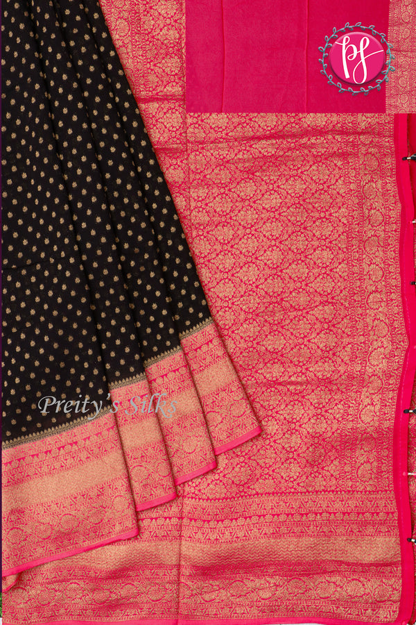 Semi Banarasi Georgette Silk Saree-PA12595