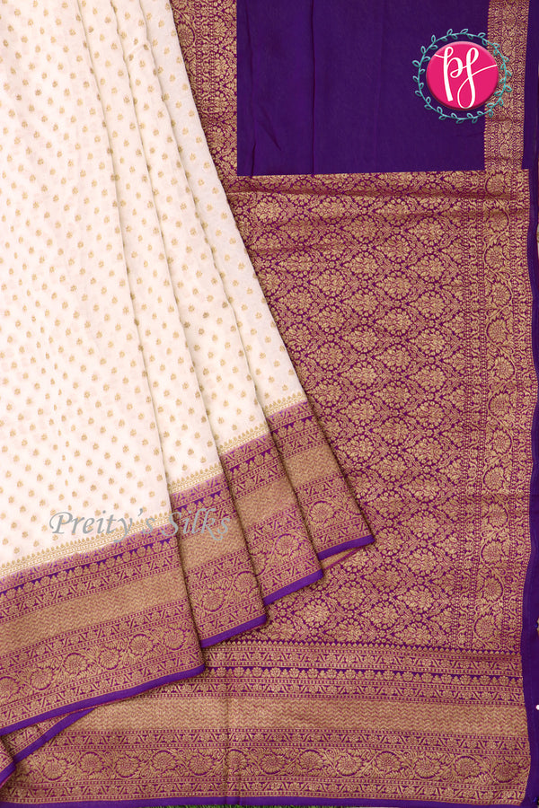Semi Banarasi Georgette Silk Saree-PA12595