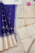 Pure Kanchipuram Soft Silk Saree-Purple With Cream- PF13572