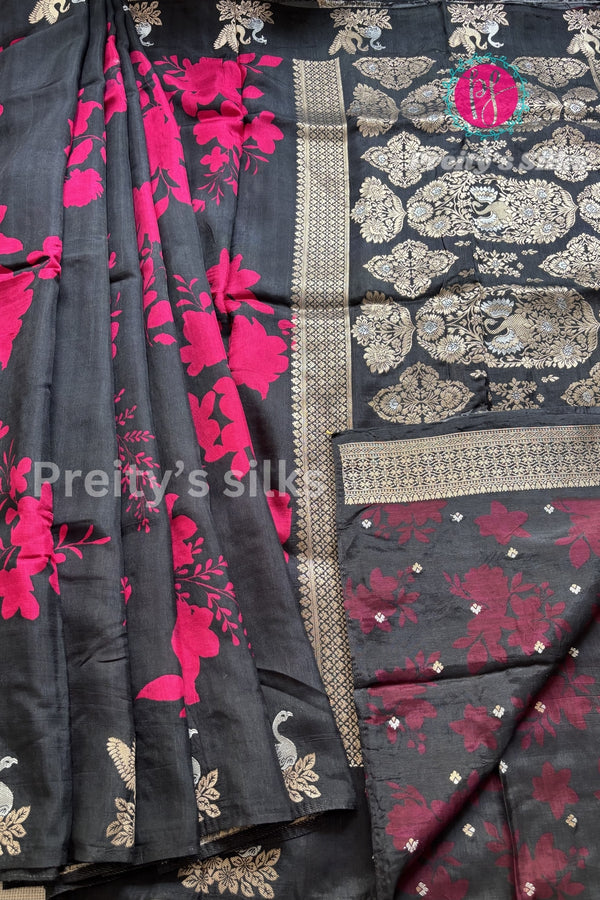 Printed Semi Mysore Crepe Silk Saree-PF53369