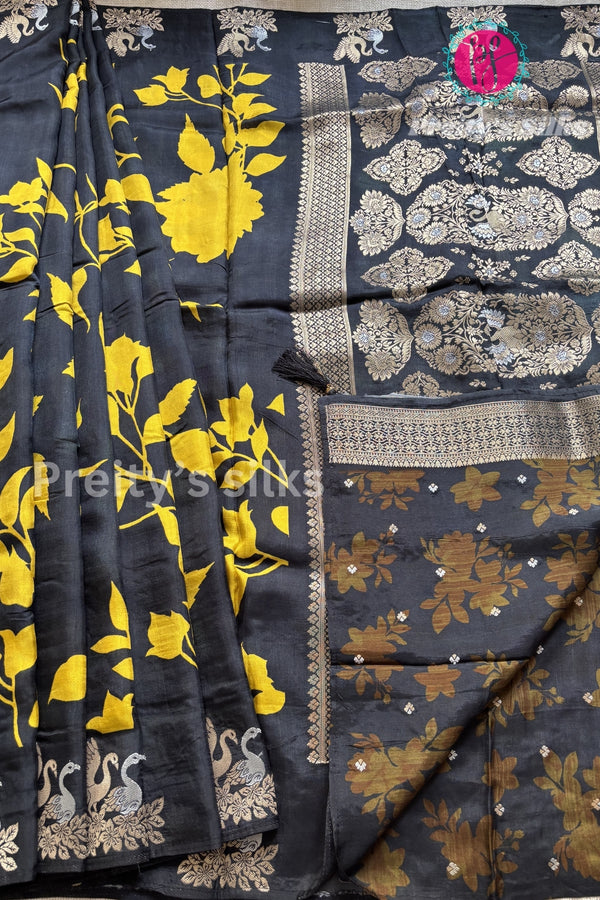 Printed Semi Mysore Crepe Silk Saree-PF53369