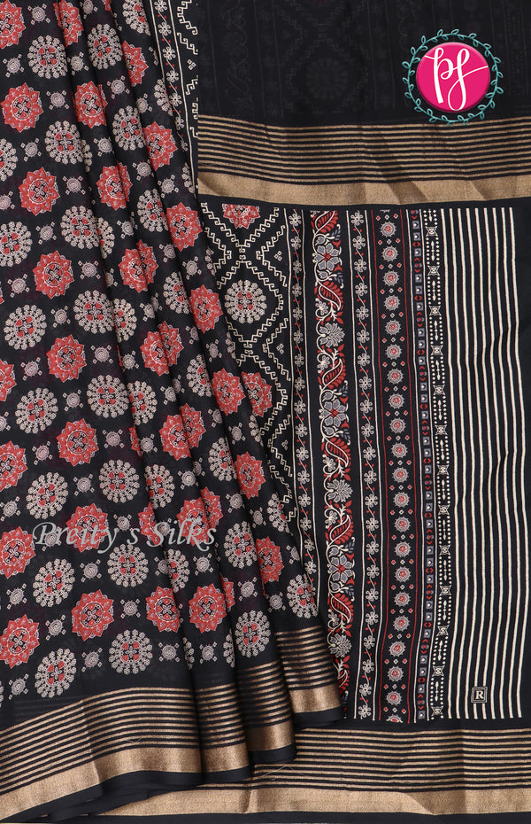 Semi Georgette Silk Saree-PF70854