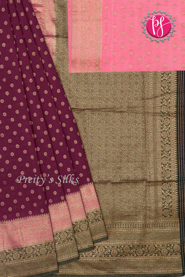 Semi Banarasi 3D pattern Silk Saree-PF76364