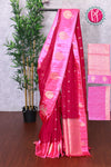 Semi Crepe silk with Satin Border-PF83616