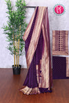 Premium Banarasi Crepe Silk Saree-PF83656