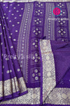 Semi Wrinkle Crepe Silk Saree-PF85636