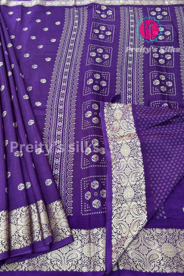 Semi Wrinkle Crepe Silk Saree-PF85636