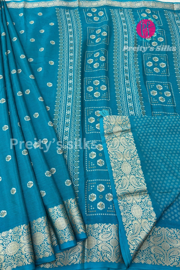 Semi Wrinkle Crepe Silk Saree-PF85636