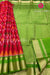 Pure Pochampally soft silk Saree- Red with Parrot Green-PF38065