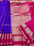 Pure Kanchipuram Silk Saree - Purple with Red - PF3572