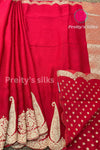 Banarasi Satin Crepe Silk Saree- PF77555