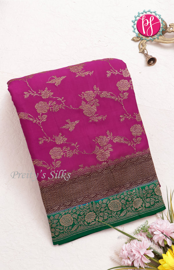 Pure Kaddi Banarasi Crepe Silk Saree -PF25825