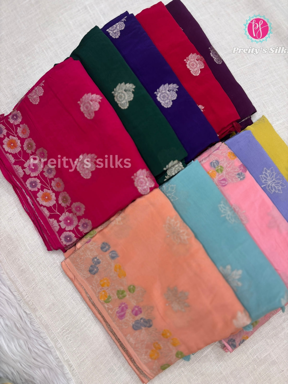 Semi Wrinkle Crepe Silk saree
