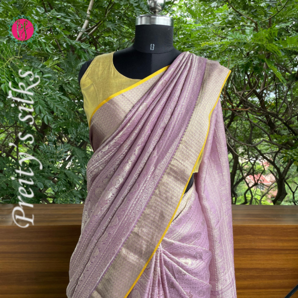 Pure Banarasi crepe silk