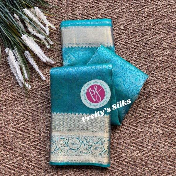 Pure Kanchipuram Silk-Sky Blue -PY48781