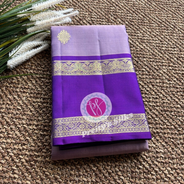 Pure Kanjeevaram Silk-Lavender with Purple -PY53505