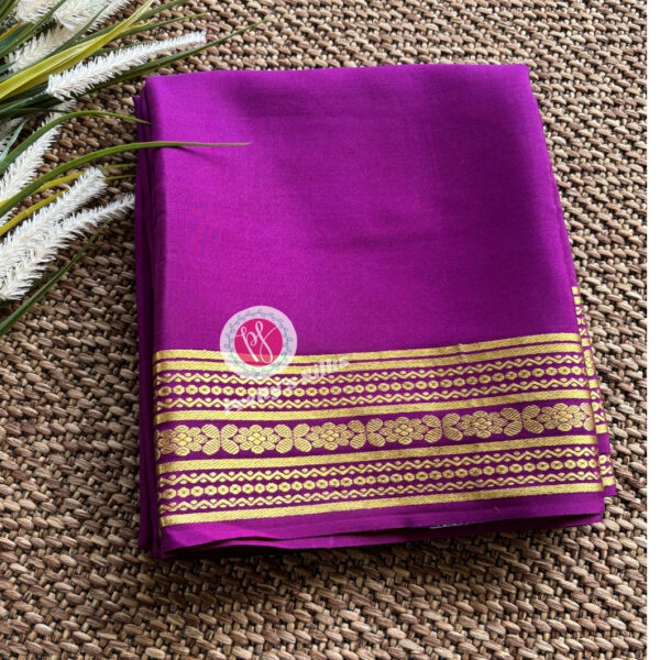 Pure Mysore Crepe Silk-Purple – PY61776