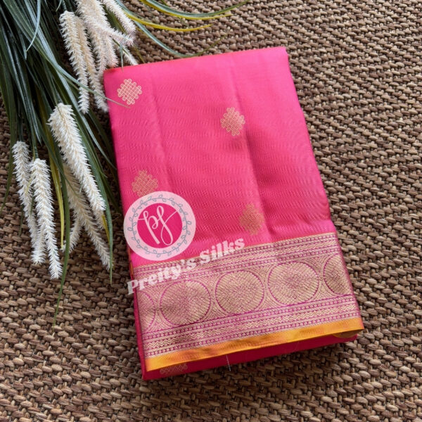 Pure Kanchipuram Silk-Light pinkish Orange -PY59582