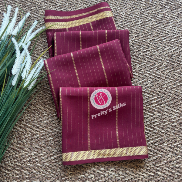 Pure Mysore crepe silk -Marron – PY66814