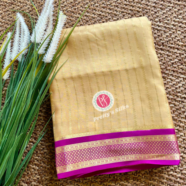 Pure Mysore crepe silk-Chikku with wine – PY68970