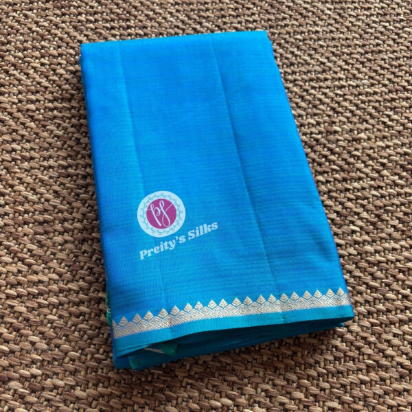 Pure Kanchipuram Silk -Peacock blue -PY65418