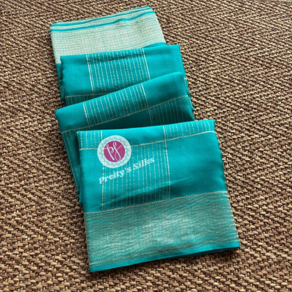 Pure Banarasi crepe silk -Turcoise green- PY66304