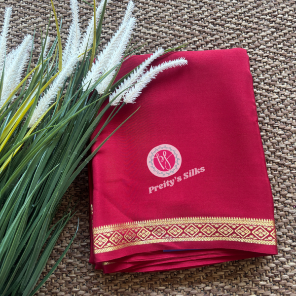 Pure Mysore crepe silk -Marron- PY66777