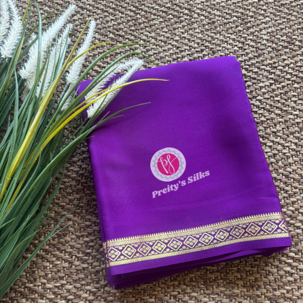 Pure Mysore crepe silk -Purple- PY66775