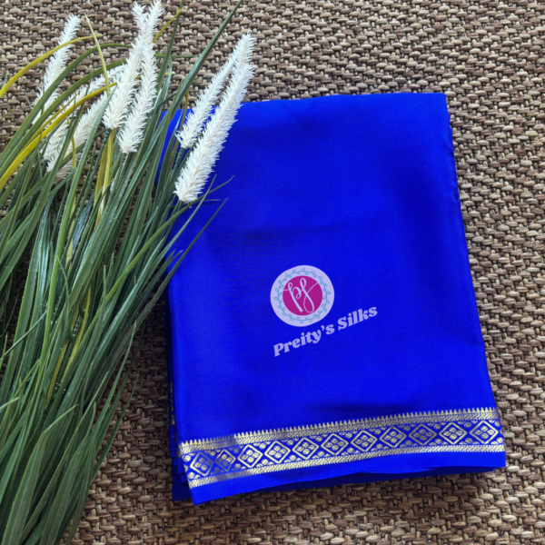 Pure Mysore Crepe Silk -Royal blue – PY66774