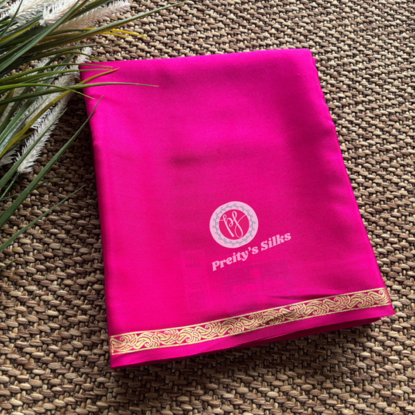 Pure Mysore crepe silk-Pink-PY72393